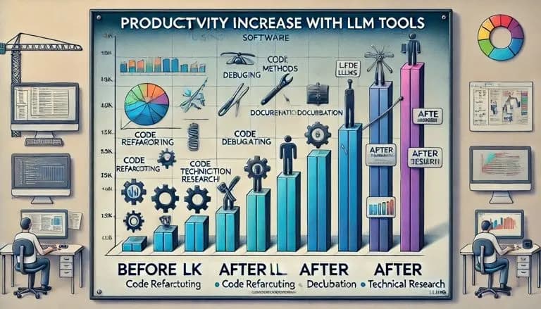 📊 Aumento de Produtividade com Ferramentas de LLM